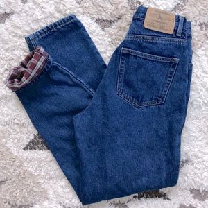 90’s Eddie Bauer Flannel Lined Jeans. Size 6